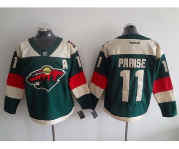 Men's Minnesota Wild #11 Zach Parise Reebok Green 2016 Stadium Series Team Premier Jersey