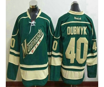 Men's Minnesota Wild #40 Devan Dubnyk Reebok Green Alternate Premier Jersey