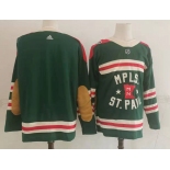 Men's Minnesota Wild Blank Green 2022 Winter Classic Adidas Stitched NHL Jersey