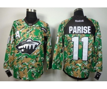 Minnesota Wild #11 Zach Parise 2014 Camo Jersey