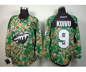 Minnesota Wild #9 Mikko Koivu 2014 Camo Jersey