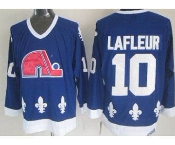 Quebec Nordiques #10 Guy Lafleur Navy Blue Throwback CCM Jersey