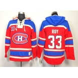 Old Time Hockey Montreal Canadiens #33 Patrick Roy Red Hoodie