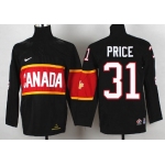 2014 Olympics Canada #31 Carey Price Black Kids Jersey