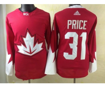 2016 IIHF Team Canada Men's #31 Carey Price Red adidas Ice Hockey Stitched Jersey