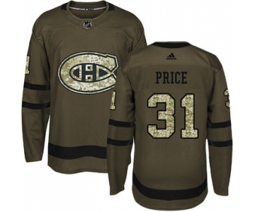 Adidas Montreal Canadiens #31 Carey Price Green Salute to Service Stitched Youth NHL Jersey
