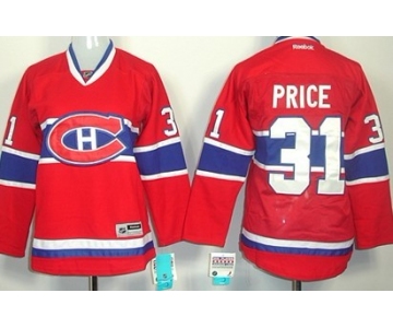 Montreal Canadiens #31 Carey Price Red Womens Jersey