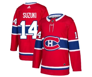 Men's Montreal Canadiens #14 Nick Suzuki Red Stitched NHL Jersey