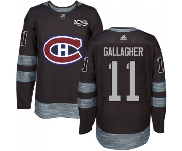 Canadiens #11 Brendan Gallagher Black 1917-2017 100th Anniversary Stitched NHL Jersey