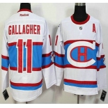 Montreal Canadiens #11 Brendan Gallagher Reebok White 2016 Winter Classic Premier Jersey
