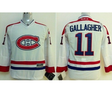 Montreal Canadiens #11 Brendan Gallagher White Kids Jersey