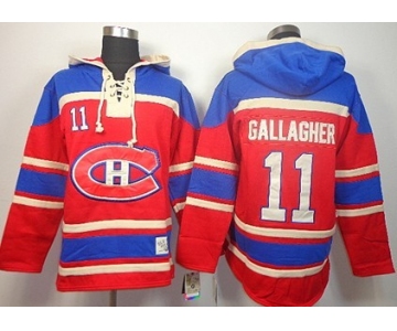 Old Time Hockey Montreal Canadiens #11 Brendan Gallagher Red Hoodie