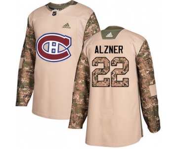 Adidas Canadiens #22 Karl Alzner Camo Authentic 2017 Veterans Day Stitched NHL Jersey