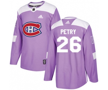 Adidas Canadiens #26 Jeff Petry Purple Authentic Fights Cancer Stitched NHL Jersey