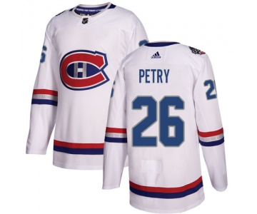 Adidas Canadiens #26 Jeff Petry White Authentic 2017 100 Classic Stitched NHL Jersey