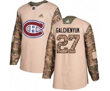 Adidas Canadiens #27 Alex Galchenyuk Camo Authentic 2017 Veterans Day Stitched NHL Jersey