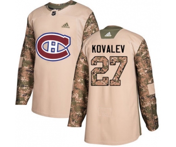 Adidas Canadiens #27 Alexei Kovalev Camo Authentic 2017 Veterans Day Stitched NHL Jersey