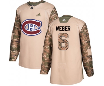 Adidas Canadiens #6 Shea Weber Camo Authentic 2017 Veterans Day Stitched NHL Jersey