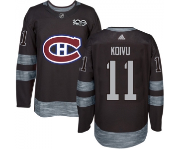 Canadiens #11 Saku Koivu Black 1917-2017 100th Anniversary Stitched NHL Jersey