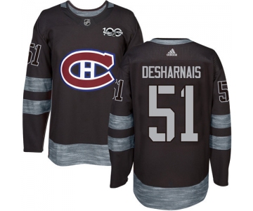 Canadiens #51 David Desharnais Black 1917-2017 100th Anniversary Stitched NHL Jersey