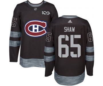 Canadiens #65 Andrew Shaw Black 1917-2017 100th Anniversary Stitched NHL Jersey