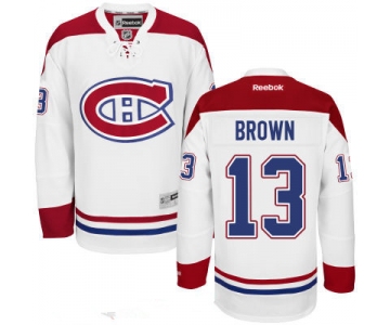 Men's Montreal Canadiens #13 Mike Brown Reebok White Hockey Stitched NHL Jersey