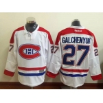 Men's Montreal Canadiens #27 Alex Galchenyuk Reebok White 2015-16 Away Premier NHL Jersey