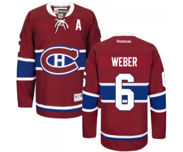 Men's Montreal Canadiens #6 Shea Weber Red Reebok Home Hockey Jersey