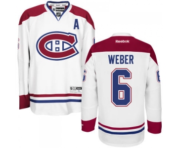 Men's Montreal Canadiens #6 Shea Weber White Reebok Hockey Jersey