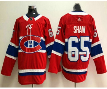 Men's Montreal Canadiens #65 Andrew Shaw Red 2017-2018 Hockey Stitched NHL Jersey