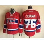 Men's Montreal Canadiens #76 P.K. Subban Reebok Red 2015-16 Home Premier NHL Jersey