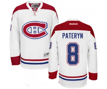 Men's Montreal Canadiens #8 Greg Pateryn Reebok white Premier Home Custom Jersey