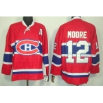Montreal Canadiens #12 Dickie Moore Red Throwback CCM Jersey