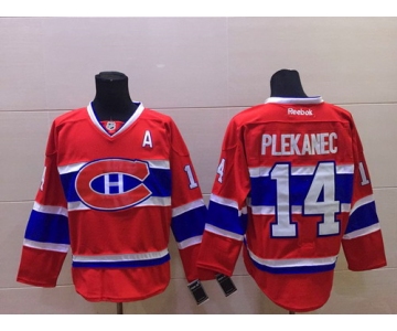 Montreal Canadiens #14 Tomas Plekanec Red CH Jersey