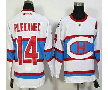 Montreal Canadiens #14 Tomas Plekanec Reebok White 2016 Winter Classic Premier Jersey