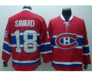 Montreal Canadiens #18 Serge Savard Red Throwback CCM Jersey