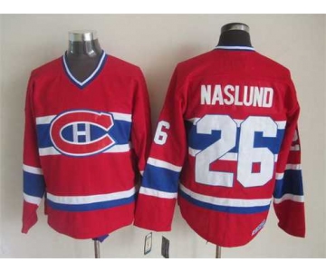 Montreal Canadiens #26 Mats Naslund Red CCM Vintage Throwback Jersey