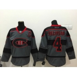 Montreal Canadiens #4 Jean Beliveau Charcoal Gray Jersey