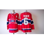 Montreal Canadiens #6 Shea Weber Red 2017-2018 Hockey Stitched NHL Jersey