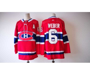 Montreal Canadiens #6 Shea Weber Red 2017-2018 Hockey Stitched NHL Jersey