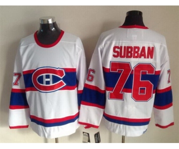 Montreal Canadiens #76 P.K. Subban White Throwback CCM Jersey