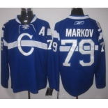 Montreal Canadiens #79 Andrei Markov Blue Jersey