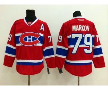 Montreal Canadiens #79 Andrei Markov Red CH Jersey