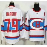 Montreal Canadiens #79 Andrei Markov Reebok White 2016 Winter Classic Premier Jersey
