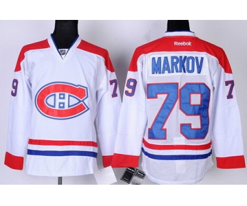 Montreal Canadiens #79 Andrei Markov White Jersey