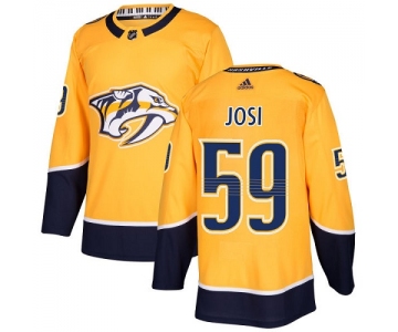 Adidas Predators #59 Roman Josi Yellow Home Authentic Stitched NHL Jersey
