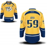 Men's Nashville Predators #59 Roman Josi Yellow Home A Patch Stitched NHL Reebok Hockey Jersey