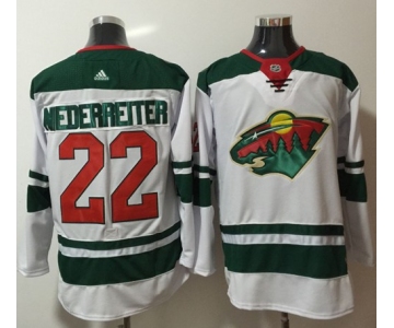 Adidas Wild #22 Nino Niederreiter White Road Authentic Stitched NHL Jersey