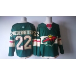 Men's Minnesota Wild #22 Nino Niederreiter Green 2017-2018 Hockey Stitched NHL Jersey