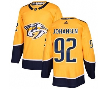 Adidas Nashville Predators #92 Ryan Johansen Yellow Home Authentic Stitched Youth NHL Jersey